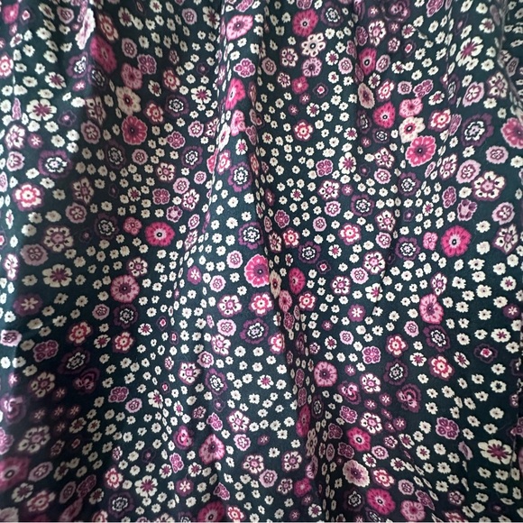 Loft Pink Floral Sleeveless Ruffle Blouse Size L - Picture 2 of 8